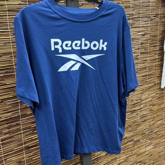 Reebok Plus Size Logo T-Shirt - Batik Blue Size 4X - Picture 2 of 3